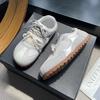 Niche retro women's spring new flat bottom inner heightening board shoes casual sports