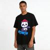Cute Panda Skateboard Print Kids T-Shirt Unisex Casual Cotton Top Pure cotton T-shirt