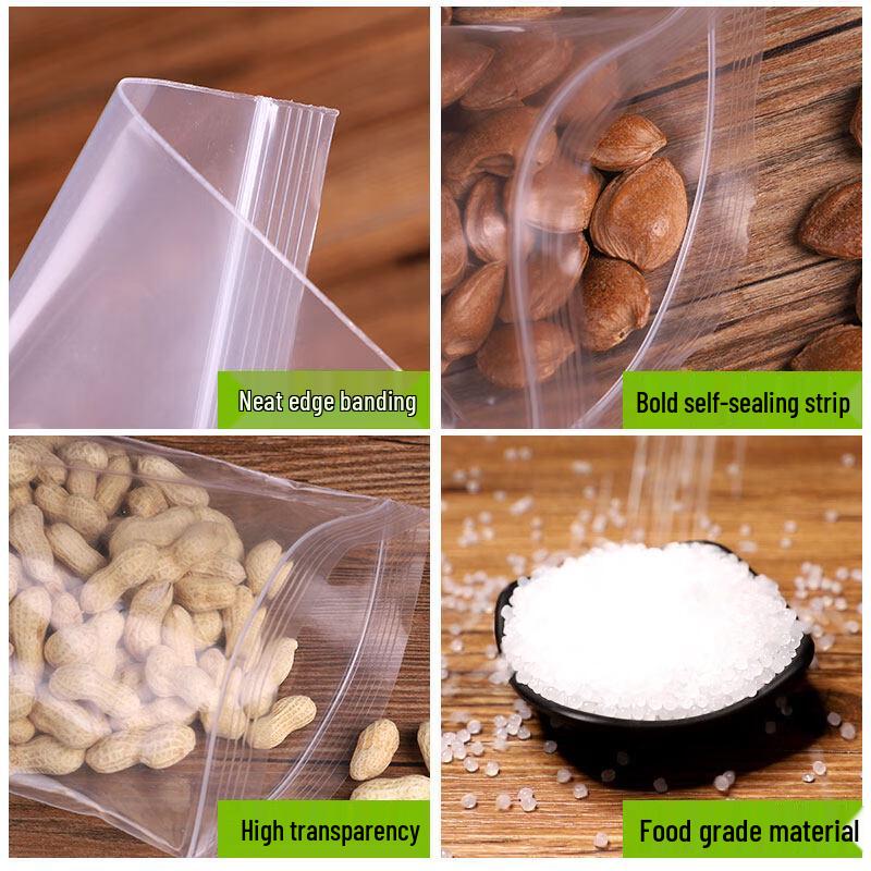 ZISIZ Thickened Transparent Self-Sealing Preservation Bags