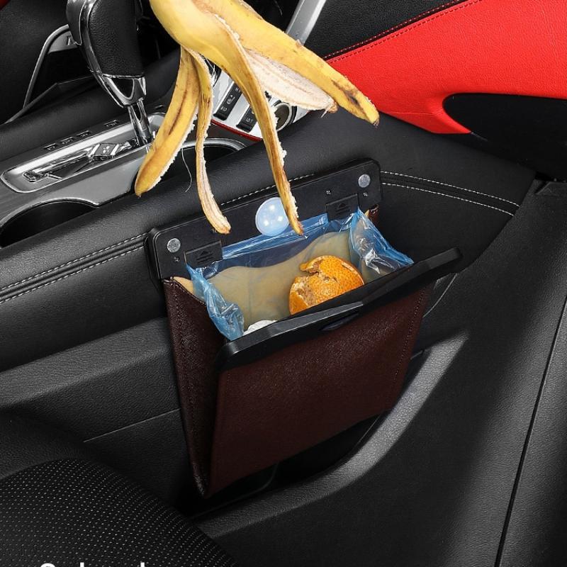 Can Foldable Storage Car Co-Pilot Trash Bag Car Storage And Finishing Supplies Car Trash Can Front-Row Hanging Trash