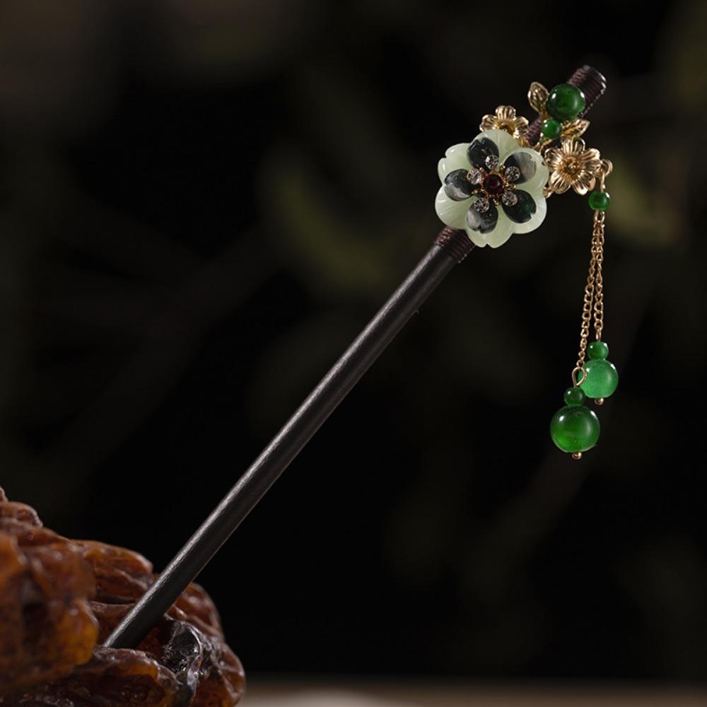 Haarnadel im antiken Stil, Quastenstufe, rockige Haarnadel aus Holz, Kopfschmuck, gewickeltes Haar, Hanfu-Accessoires, Haarnadel im antiken Stil, zum Zusammenbinden der Haare