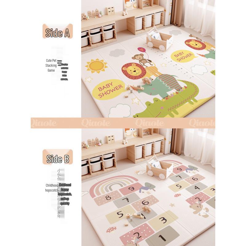 Thickened Folding Baby Crawling Mat - Foam Floor Mat for Infants and Children