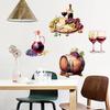 Red Wine Glass Grape Self-adhesive Kitchen Restaurant Balcony Wall Decoration Sticker