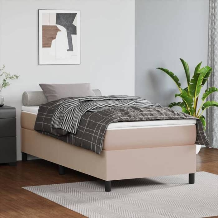 Maison Exclusive - Sommier à lattes de lit avec matelas Cappuccino 90x200 cm