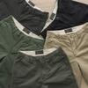 Męskie dżinsowe szorty ogrodniczki w japońskim stylu, z praniem, slim fit, casualowe, letnie, jednokolorowe, modne, pasujące do wszystkiego
