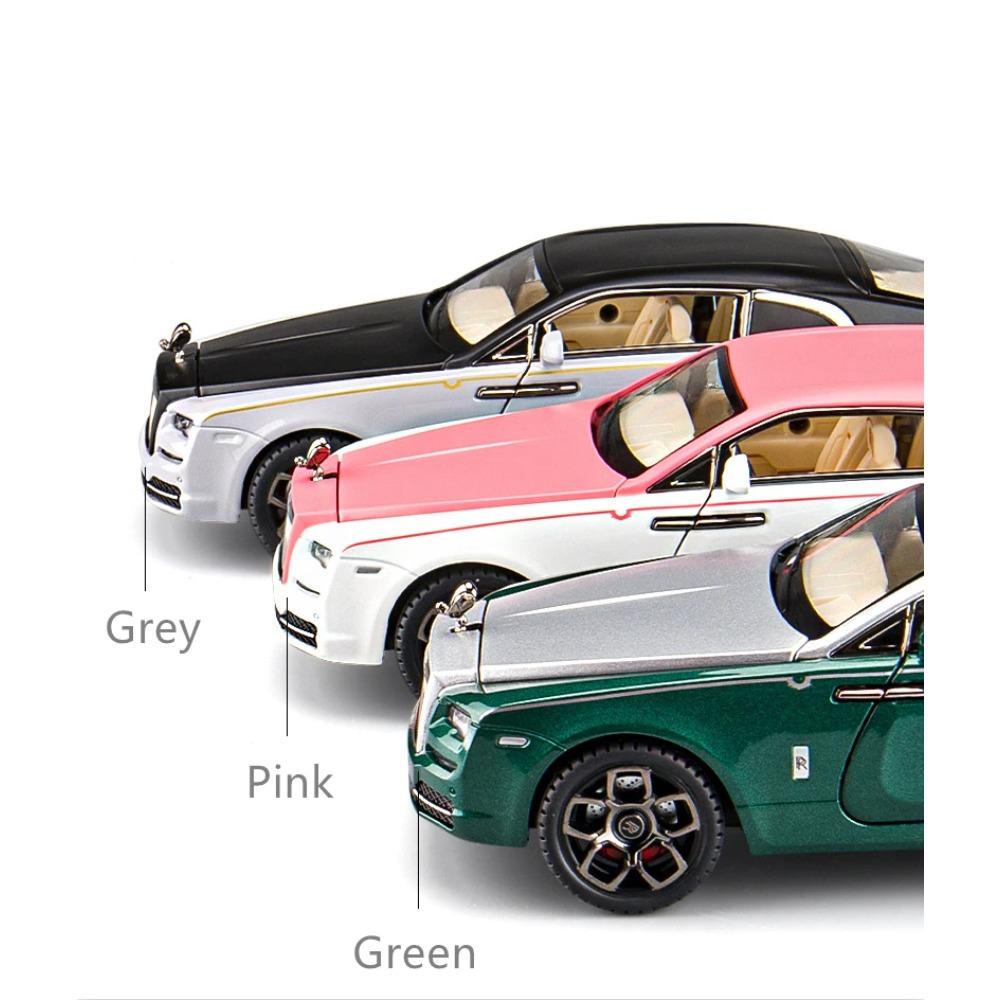 1/22 Legering Bilmodell Leksaker Rolls Royce Wraith Signage Lyx Diecast Metal Model Collection Simulering Ljud Ljus Barn Presenter