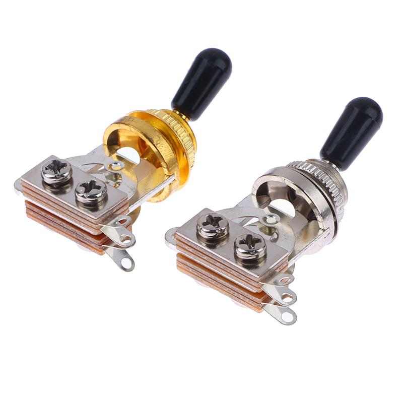 1Pc 3 Way Short Straight Guitar Toggle Switch Pickup Selector With Brass Hat For Electric Guitars Pickups Switch Control Parts