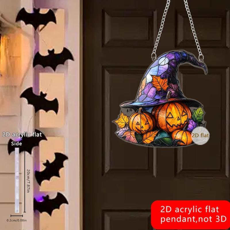 Hexenhut Buntglas Sonnenfänger Fensterhänger Halloween Dekorationen für für Fenster, Balkone, Hof, Fenster Zuhause
