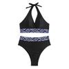 1011 European and American new sexy bikini solid color webbing split women's bikini swimsuit set