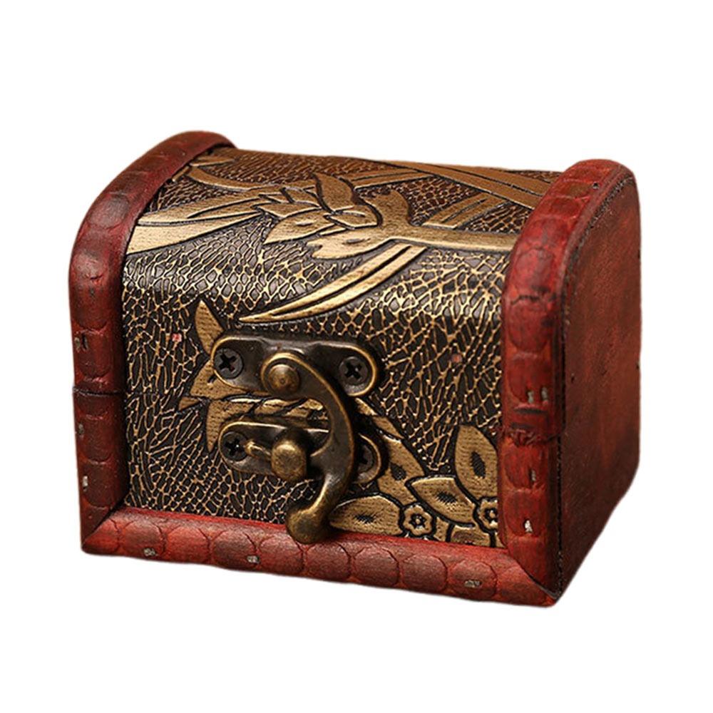 

Brown Jewelry Box Chinese Style Treasure Box High Quality Vintage Mini Box Desktop Ornament 5