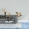 Reindeer Elk Resin Statue And Rocking Horse Wood Sculpture Artistic Animal Figurine Collection for