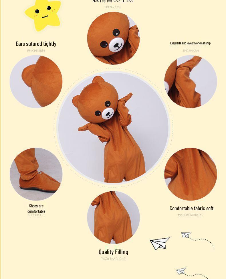 Douyin Bear Mascot Costume - Adult Cartoon Proposal Character Outfit