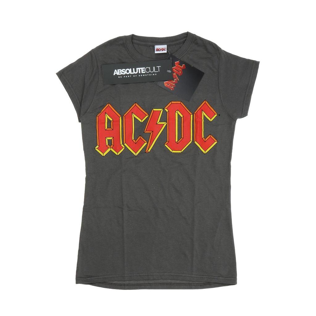 AC/DC Dámské/Dámské bavlněné tričko s červeným logem