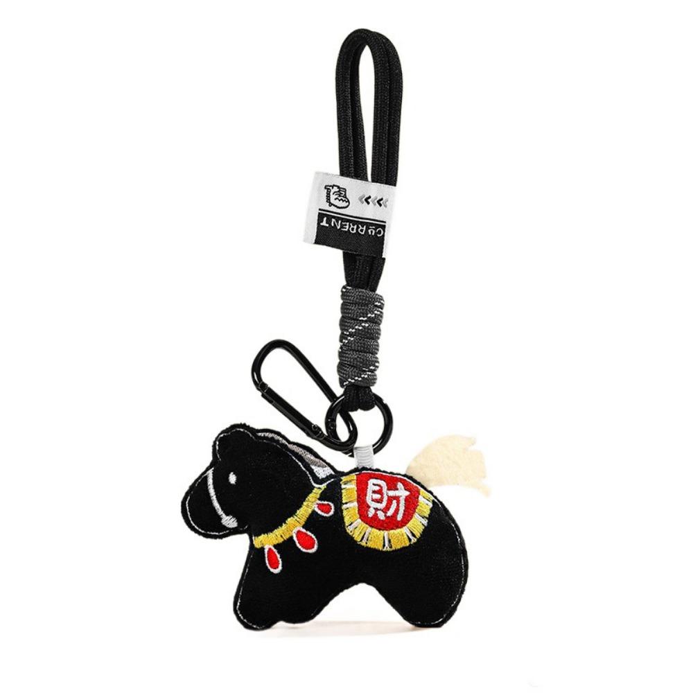 Hanging Decor Horse Year  Key Ring Stuffed Animal Pony Plush Pendant  Zodiac Celebration