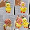 Delightful Plush Duck Keyring With Fruit Cap Ideal For Backpacks And Collectibles