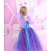 Kids Girls Flower Fairy Mesh Tutu Dress Headwear Wings Set Children Halloween Cosplay Costumes Child Pretend Princess Party Role Play Outfit