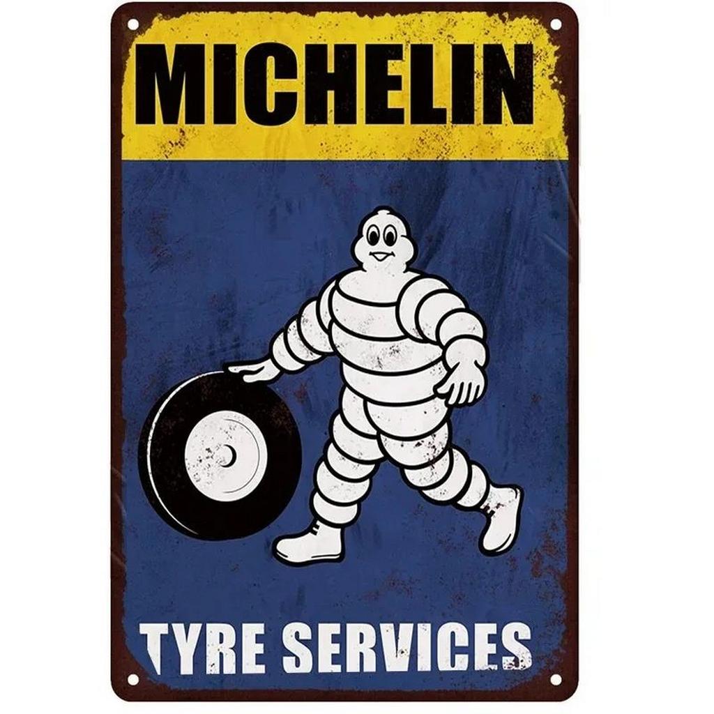 Tire Garage Shop Plaque Metal Tin Signs Wall Decoration Vintage Art Posters Iron Painting for Man Cave Home Cafe Garden Club Bar