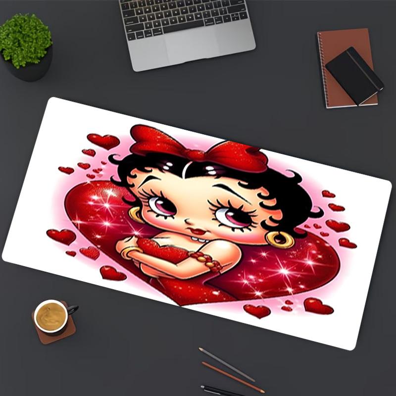 Betty Boop Print Mouse Pad, for Keyboard Pad Laptop PC Mat for Office Home Use, Desk Decor, Perfect Birthday Gift for Gamers