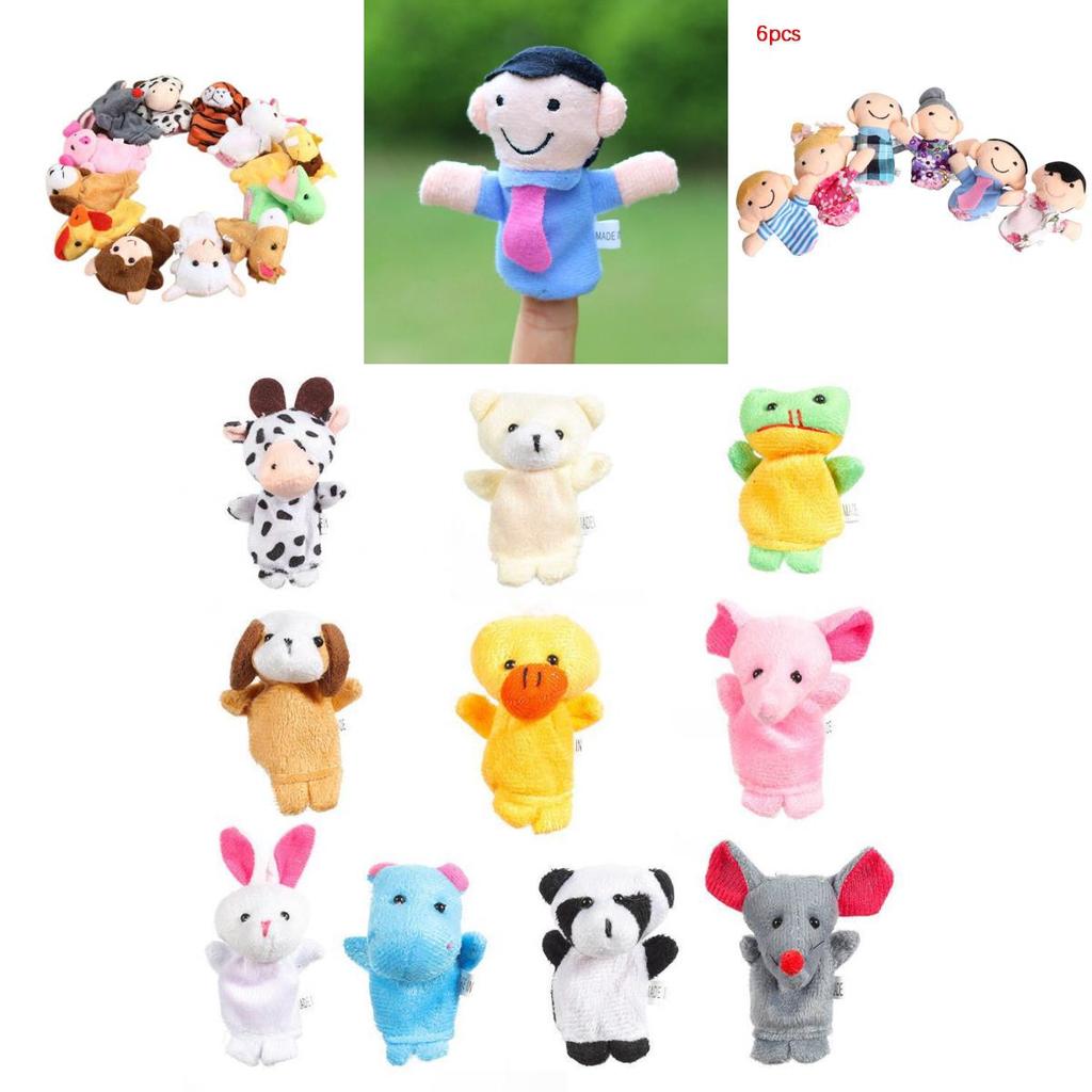 Cute Finger Puppets Doll Set For Kids Educational Family Entertainment 6/10/12 Pcs