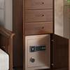 Smart Solid Wood Bedside Table with Hidden Fingerprint Safe & Lock