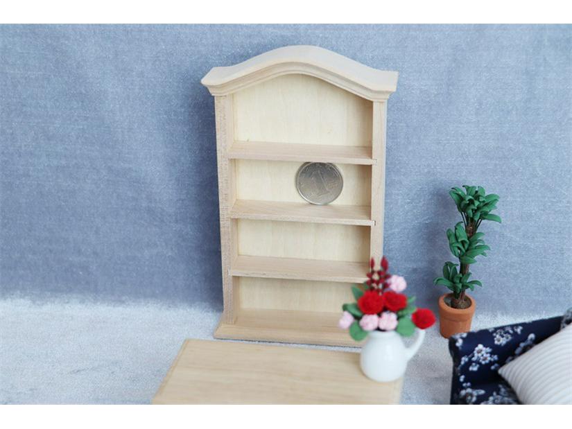 1:12 Mini Dollhouse Japanese-Style Retro Bookcase Cabinet