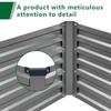 12x2x1.5FT Galvanized Raised Garden Bed Vegetable Boxes Rectangle Metal Flower Box Large Planter Raised Beds Outdoor Garden for