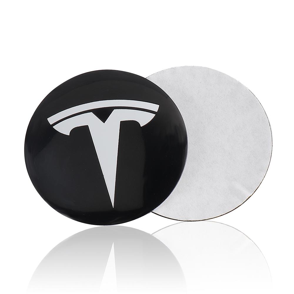 4 Stück 60mm Tesla Auto Radnabenkappen Embleme Auto Logo Auto-Styling Zubehör Für Tesla Model 3 Y S X X Roadster Spule