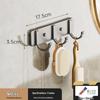 Punch-Free Space Aluminum Wall-Mounted Coat and Hat Hook Hanger for Bathroom