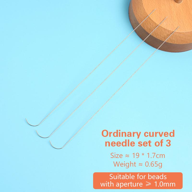 

3Pcs/Set Curved Beading Needles Stainless Bead Spinner Needle Thin Bead Needles For Diy Craft Jewelry Making Sewing Supplies A1