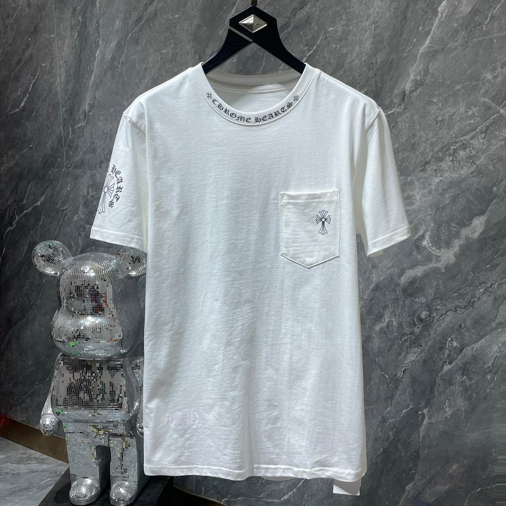 8010 CHROME HEARTS 2025 Sommer Neue Hochwertige Baumwolle Rundhals Lose Große Größe männer und frauen T-shirt Paar t-shirt