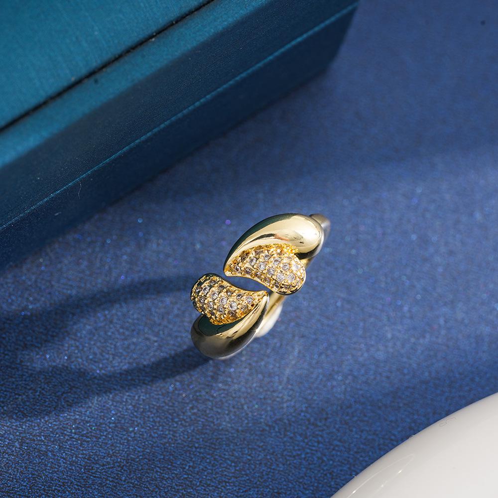 Elegant Zircon Adjustable Statement Ring