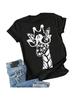 Auburet Damen Giraffe T-Shirt Sommer Lustig Grafik Kurzarm Rundhals T-Shirts Lässige Hemd Tops