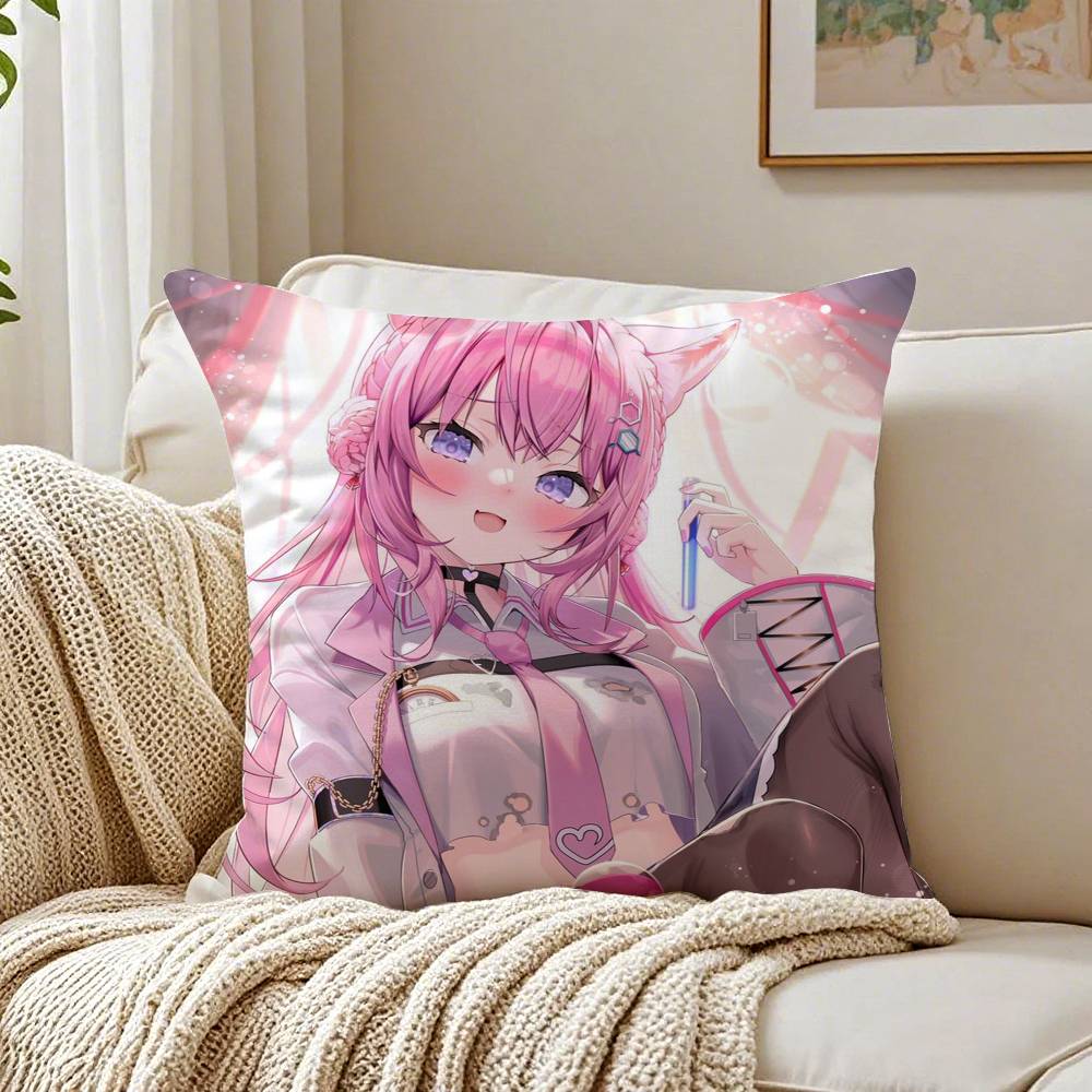 Anime Singer H-Hakui KoyorSi Pillow Case Anti-dustmite Pillowcase Invisible Zipper Silky Short Plush Sofa Cushion Cover