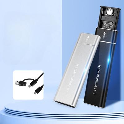 USB 3.1 10Gbps M.2 SSD Enclosure, Dual Protocol NGFF/NVMe, External M.2 Hard Drive Case for Laptop