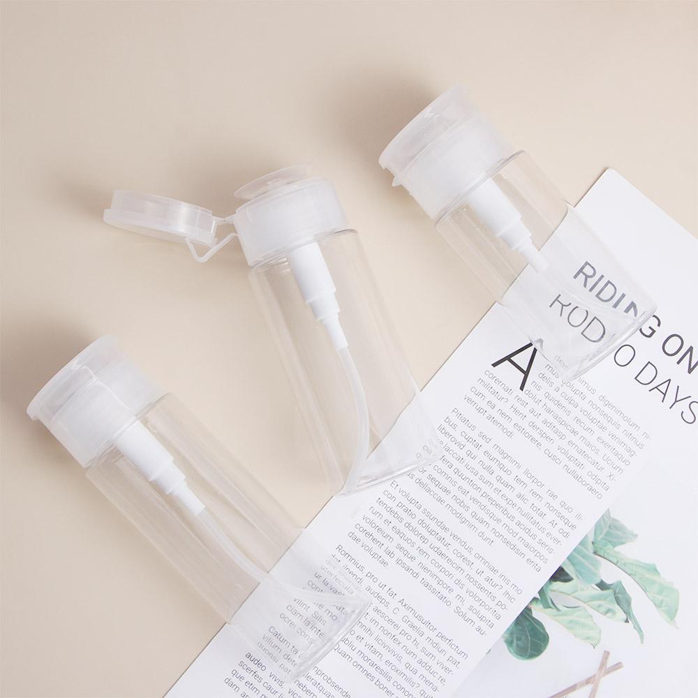Pumping Dispenser Nail Polish Remover Container Makeup Remover Bottle Empty Pump Dispenser Bottle