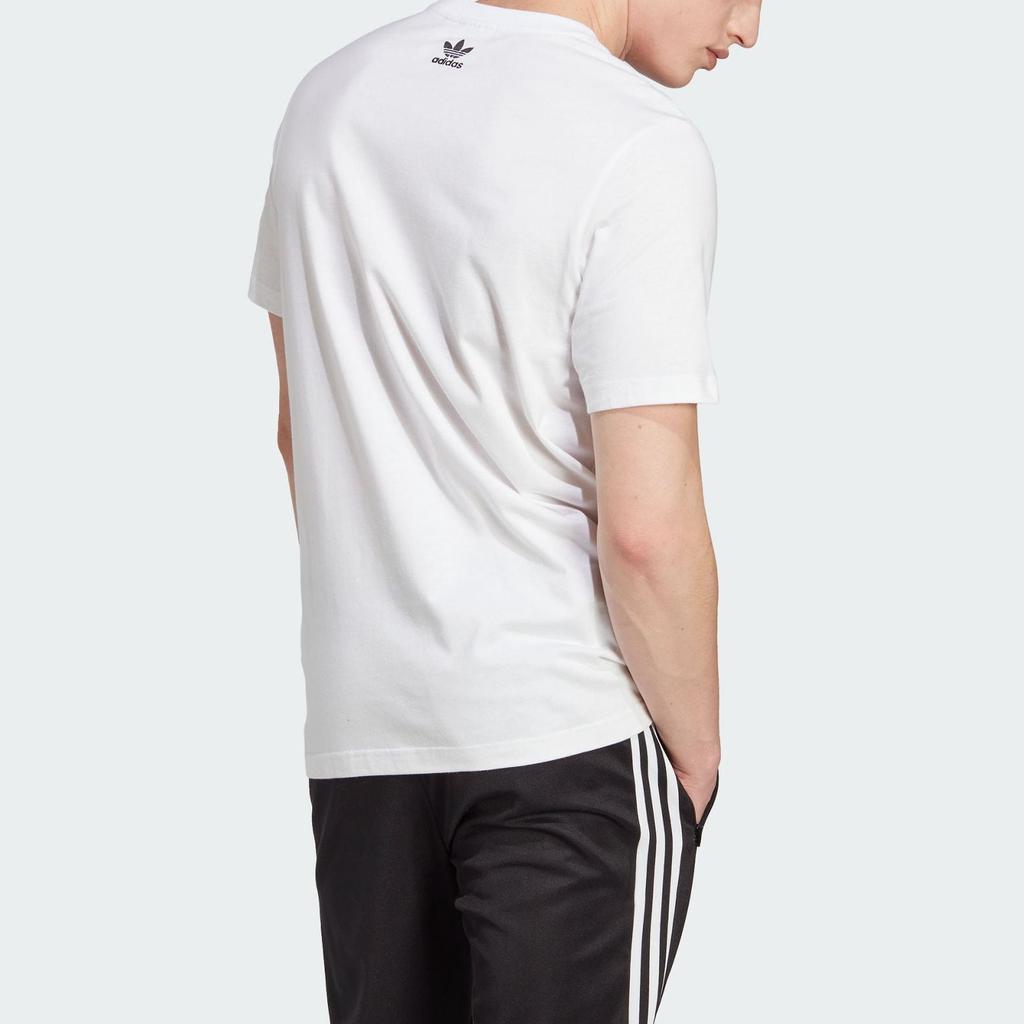 adidas Originals New Age Tee With Letter Shoe Print Round Neck Sports Short Sleeve Men Tops White IC8871