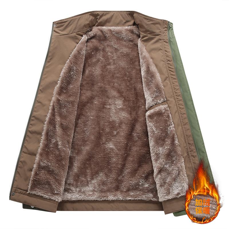 2025 Men's Daily Short  Jacket Fleece-Lined WindproofWarm thickened coat