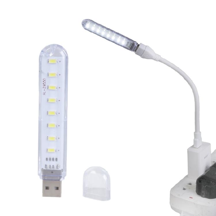 USB LED Lighting with 8 Bright LEDs and Flexible Extension for Multiple Purpose Use In Camping Fishing Dorms Bedrooms