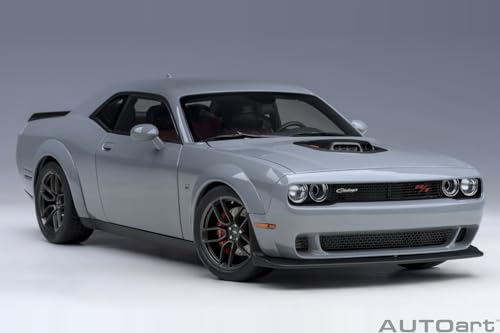 AUTOart 1/18 Scale Dodge Challenger R/T Scat Pack Widebody 2022 SMOKE SHOW/Gray Finished Product