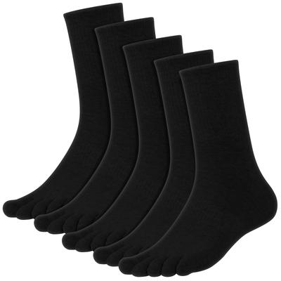 AOY Running Business Conjunto Tamanhos Grandes Meias de Cinco Dedos Masculinas, Algodão, Meias, Meias, Duráveis, Antiderrapantes, Absorventes de Suor, Secagem Rápida, Meias, 25-28cm,