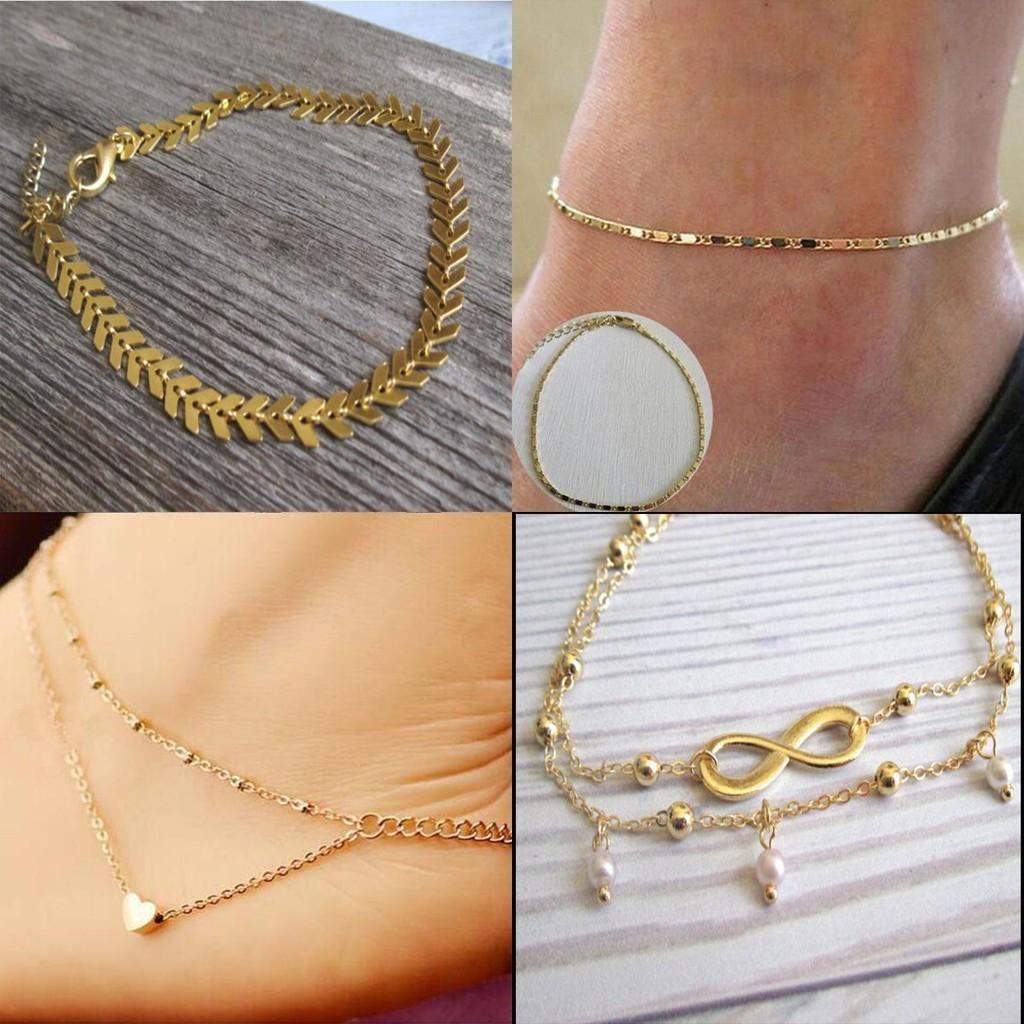 Summer Beach Foot Jewelry Bohemian Arrow Sequin Snake Bone Anklet Independent Packaging