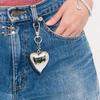 Exquisite Heart Keychain Big Hearts Women Bag Pendant Alloy Material Keyrings Perfect for Car Key Backpack Decoration
