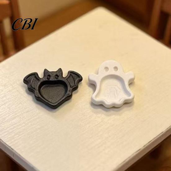 Halloween Dollhouse Decorations Miniature Bat Ghost Tray for Dollhouse, 3D Printed Diorama Props, Small Decorative Props Tabletop Decor Accessories