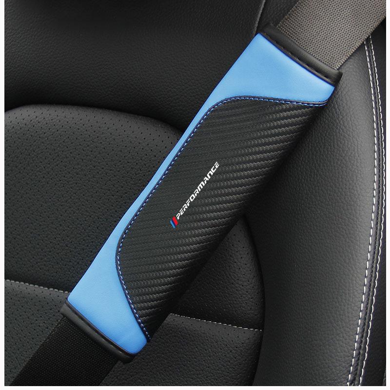 2Pcs Leather Car Seat Belt Cover Protector Shoulder Pad For BMW Performance M X1 X2 X3 X4 X5 E36 E39 E46 E60 E70 E87 E90 E91 E92 sdbf49