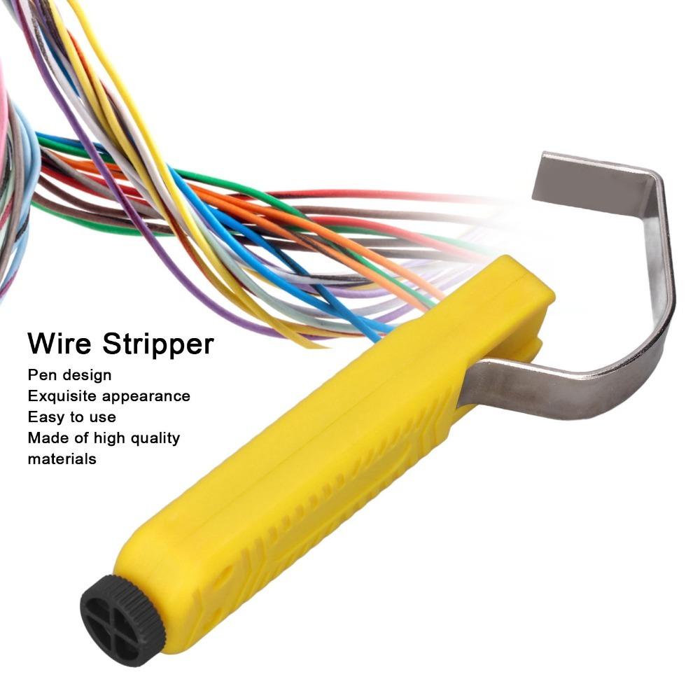 Durable Multi-Conductor Wire Cutter Yellow Coax Cable Tool Wire Stripper Pen Home Decoration