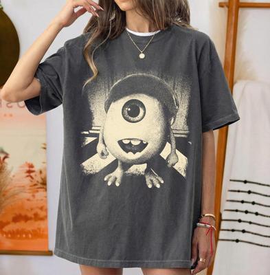 Vintage tričko Mike Wazowski, Retro tričko s grafikou Příšerky s.r.o., Jednoočaté monstrum Tričko, Dárek pro fanouška Disney Pixar, Oversized kreslený top