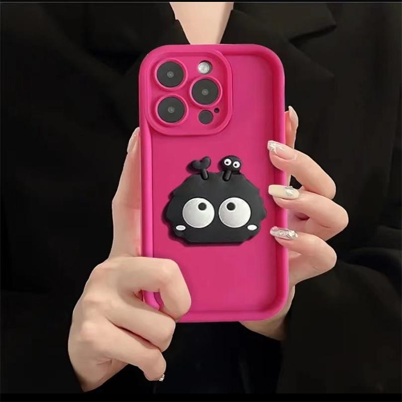 Fashion 3D Cute Elf Coal Ball Phone Case For iPhone 15 14 13 12 11 Pro Max Soft Silicone Cover For iPhone 15 14 13 12 11