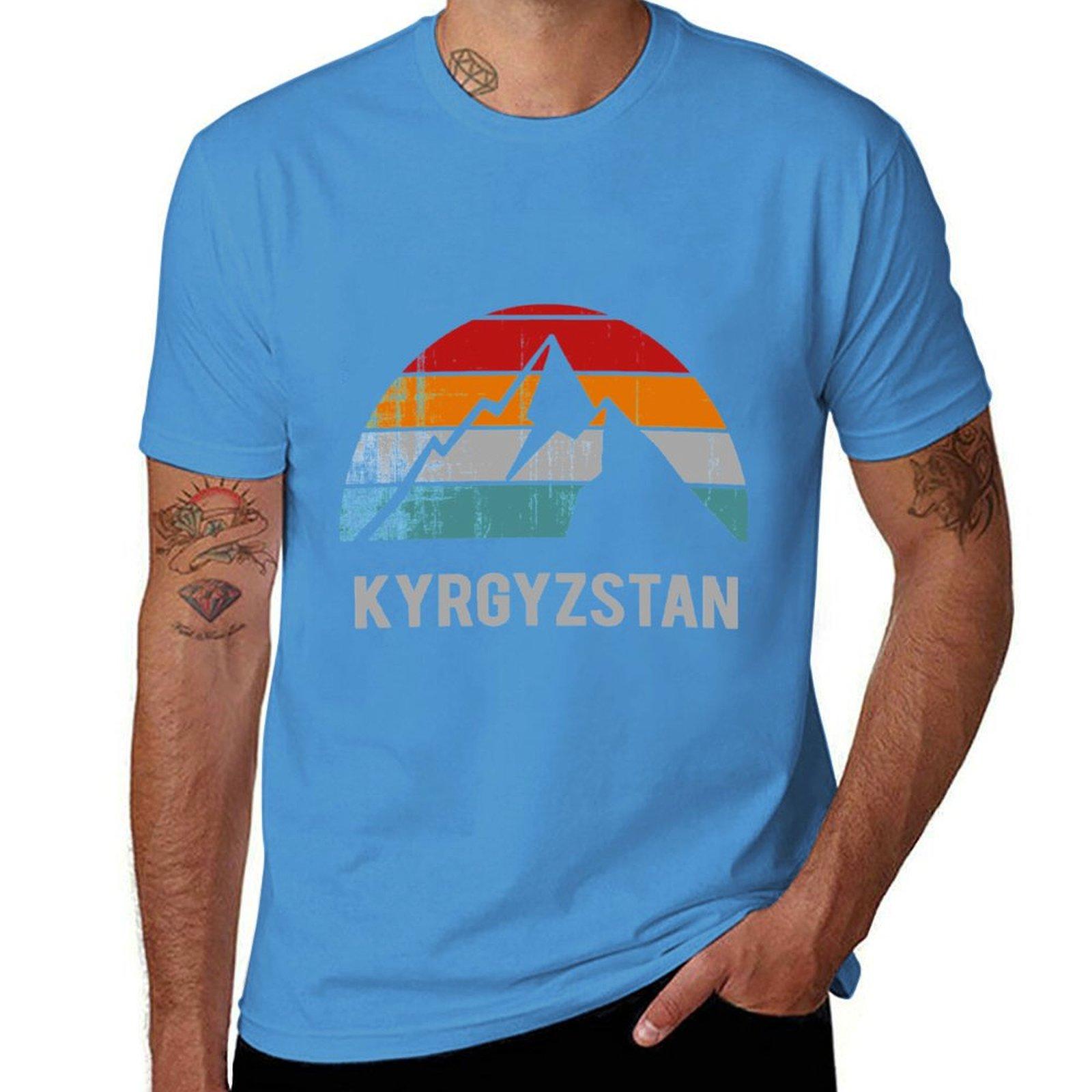 kirgistan Tshirt cute tops plus size tops black tshirts for men S
