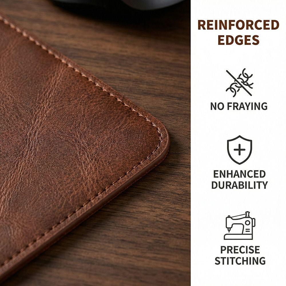 Leather Keyboard Mice Mat Non-slip Writing Pad Retro Table Protector  Home Office