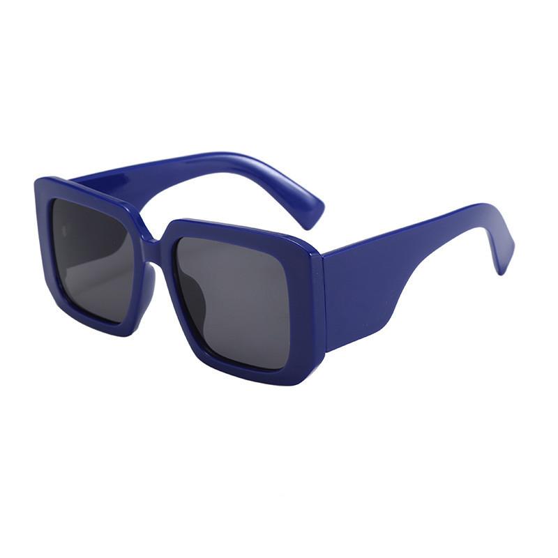 Oversized Square Black Frame Sunglasses With Uv400 Protection For Outdoor Fashion And Driving